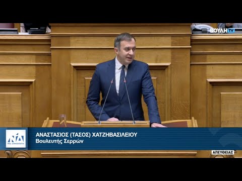 Ομιλία του Τάσου Χατζηβασιλείου στη Βουλή για τον Προϋπολογισμό 2024