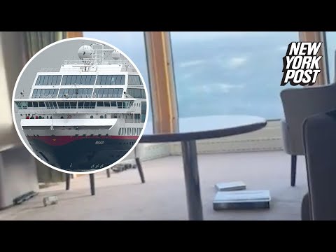 Norwegian cruise ship rocked by massive waves ahead of power outage: videos